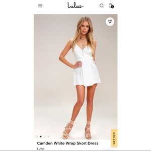 NWOT Lulus Camden White Wrap Skort